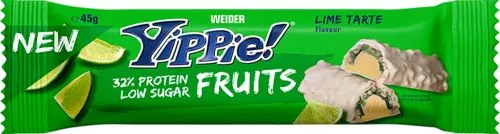 Протеїновий батончик Weider Yippie! Nuts&Fruits 45 г Lime Tarte 12 шт. (4044782905074) - фото №2