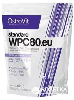 Протеин OstroVit Standart WPC 80 900 г Клубника (5902232610369)