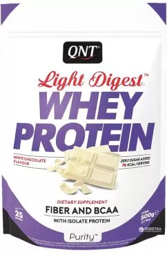 Протеїн QNT Light Digest Whey Protein 500 г Білий шоколад (5425002407827)