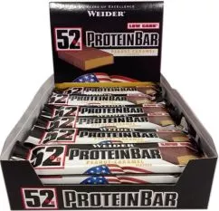 Протеїновий батончик Weider 52% Protein bar 50 г Peanut-Caramel 24 шт. (4044782906910)