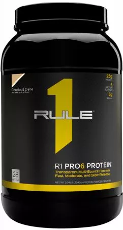 Протеин R1 (Rule One) Pro 6 Protein 924 г Печенье и крем (837234108826)