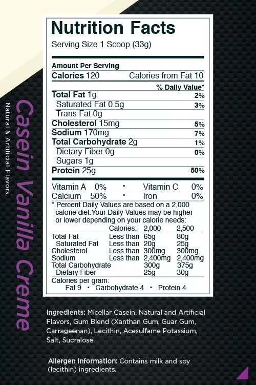 Казеин R1 (Rule One) Casein 1.8 кг Vanilla Crème (858925004425) - фото №2