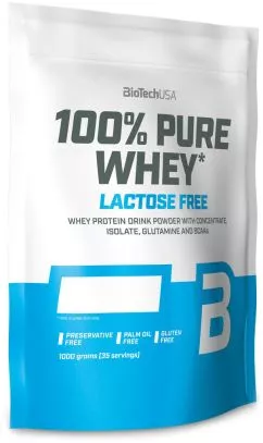 Протеїн Biotech 100% Pure Whey Lactose Free 1000 г Полуниця (5999076231812)
