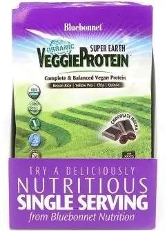 Органічний рослинний Протеїн Смак Моккачіно Super Earth Bluebonnet Nutrition 8 пакетиків (743715019140)