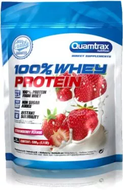 Протеїн Quamtrax Whey Protein 500 г — Полуниця (8436046979529)