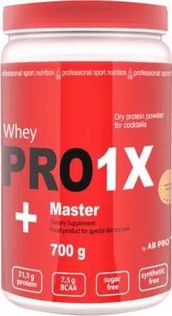 Протеїн AB PRO PRO 1X Whey MASTER високобілковий протеїн 78% 700 г Banana (1X700ABBA0016)
