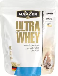 Сироватковий протеїн Maxler Ultra Whey 1800 г у пакеті зі смаком Chocolate & coconut chips (4260122321421)