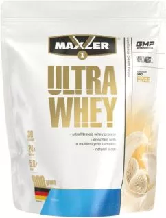 Сироватковий протеїн Maxler Ultra Whey 900 г зі смаком ванільного морозива (4260122320769)