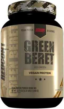 Веганский растительный протеин Redcon1 Green Beret Vegan Protein 1100 г (30 порций) со вкусом арахисовой пасты (810044570724)
