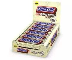 Блок Протеїнових батончиків SNICKERS Hi Protein Bar Білий шоколад 12 шт по 57 г (337788)