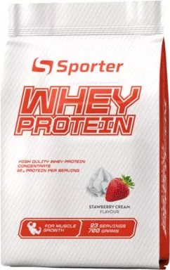 Протеїн Sporter Whey Protein - 700 г Полуничний крем (4820249721407)