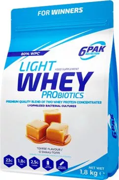 Пробіотик 6PAK Light Whey Probiotics 1800 г Тоффі (5902811801966)