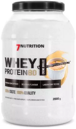 Протеїн 7Nutrition Whey Protein 80 2000 г Крем-брюле (5903111089146)