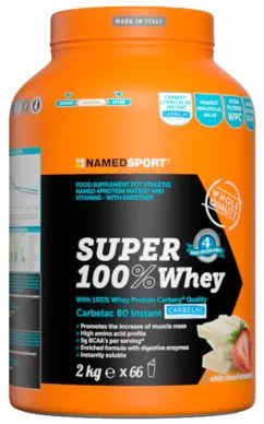 Протеїн Namedsport SUPER 100% WHEY 2 кг Білий шоколад і полуниця (8054956341016)