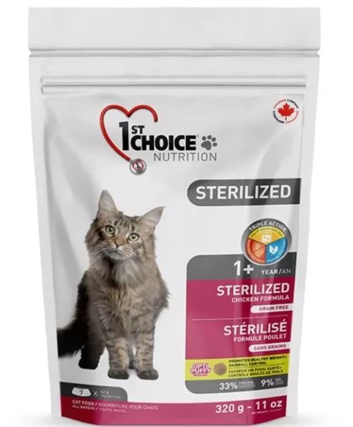 1st Choice Sterilized 2,4 кг сухой корм для котов - фото №3