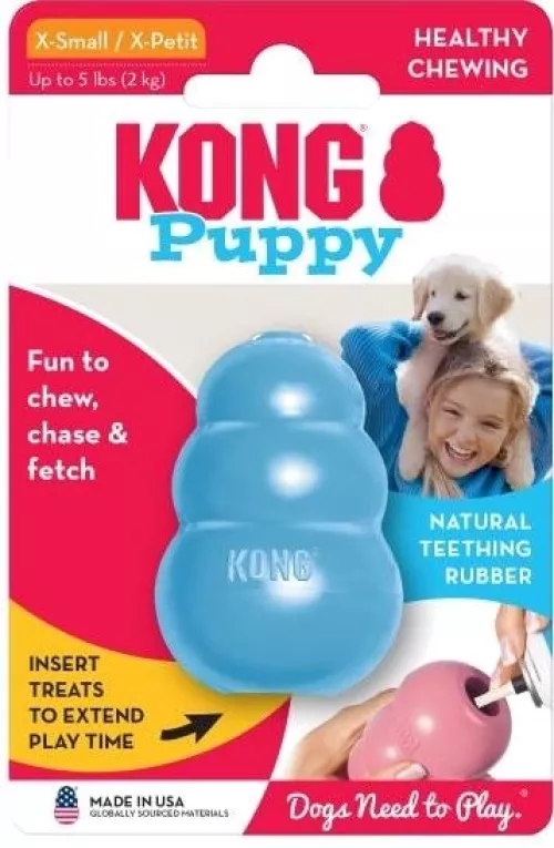 Kong Puppy Груша-кормушка 3,56 x 5,72 x 3,56 см (каучук) игрушка для собак - фото №2