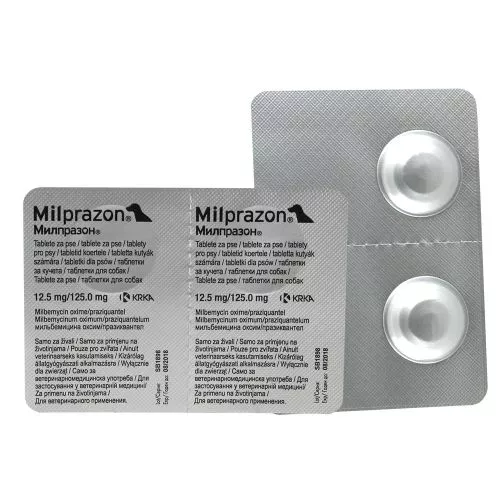 KRKA Мілпразон від 5 кг Таблетки для собак для лікування та профілактики гельмінтозів 5-25 кг 2 таб - фото №3