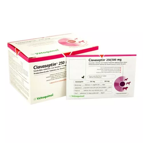 Таблетка Клавасептин Vetoquinol Clavaseptin 250 мг - фото №3