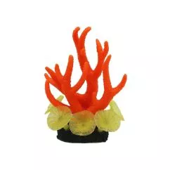 Декорация Deming Коралл-сериатопора для аквариума, силиконовая, 10.5х7х14 см