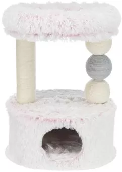 Царапка Trixie Harvey для кошек, джут/плюш/флис, 54х40х73 см (бело-розовый) (44539)