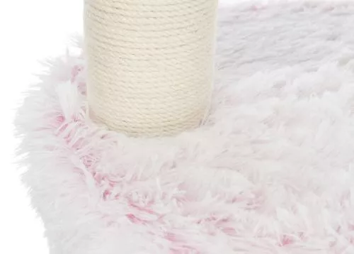 Царапка Trixie Harvey для кошек, джут/плюш/флис, 54х40х73 см (бело-розовый) (44539) - фото №3