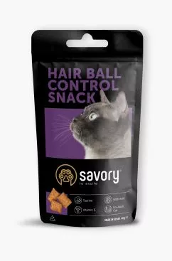 Savory Snack Подушечки для заохочення котів контроль вовняних грудок 60 г (31485)