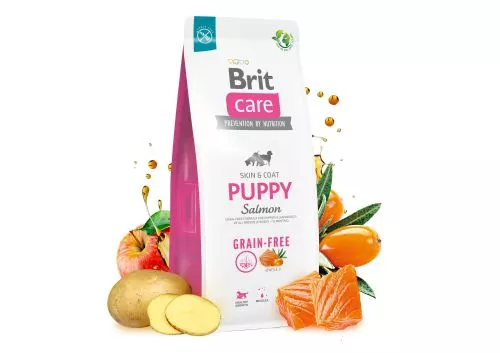 Сухой корм Brit Care Dog Grain-free Puppy для щенков, беззерновой с лососем, 1 кг (172193) - фото №4