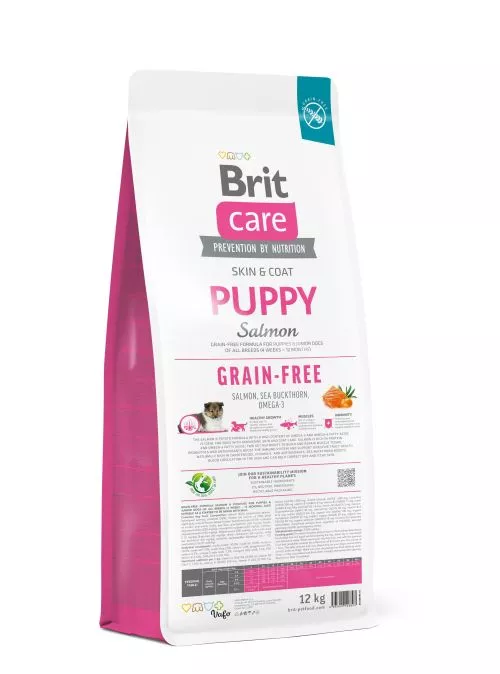 Сухой корм Brit Care Dog Grain-free Puppy для щенков, беззерновой с лососем, 12 кг (172195) - фото №3