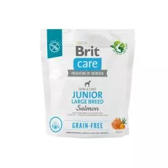 Сухий корм Brit Care Dog Grain-free Junior Large Breed для молодих собак великих порід, беззерновий з лососем, 1 кг (172199)