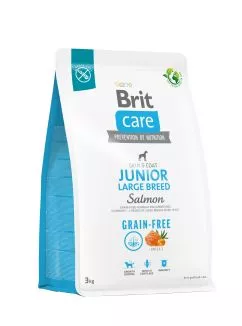 Сухой корм Brit Care Dog Grain-free Junior Large Breed для молодых собак больших пород, беззерновой с лососем, 3 кг (172200)