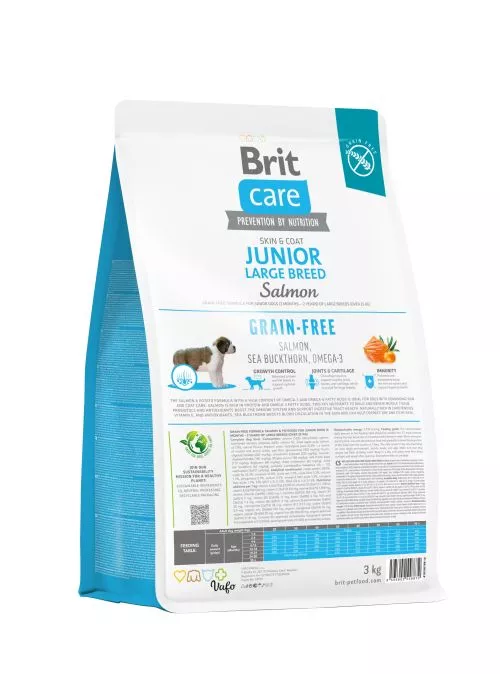 Сухий корм Brit Care Dog Grain-free Junior Large Breed для молодих собак великих порід, беззерновий з лососем, 3 кг (172200) - фото №3