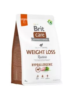 Сухий корм Brit Care Dog Hypoallergenic Weight Loss для собак із зайвою вагою, гіпоалергенний з кроликом, 3 кг (172224)