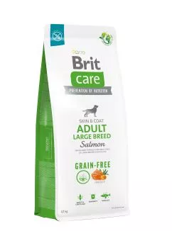Сухой корм Brit Care Dog Grain-free Adult Large Breed для собак больших пород, беззерновой с лососем, 12 кг (172204)