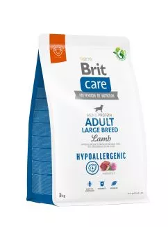 Сухий корм Brit Care Dog Hypoallergenic Adult Large Breed для собак великих порід, гіпоалергенний з ягням, 3 кг (172221)