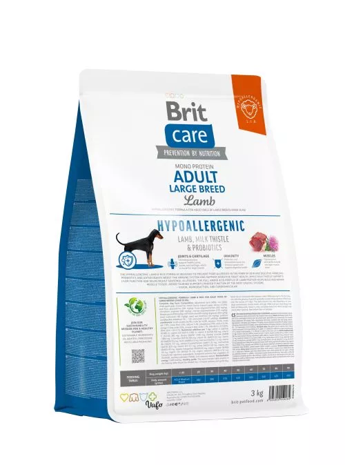 Сухий корм Brit Care Dog Hypoallergenic Adult Large Breed для собак великих порід, гіпоалергенний з ягням, 3 кг (172221) - фото №4