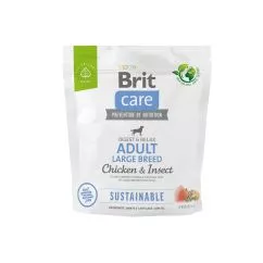 Сухой корм Brit Care Dog Sustainable Adult Large Breed для собак больших пород, с курицей и насекомыми, 1 кг (172181)