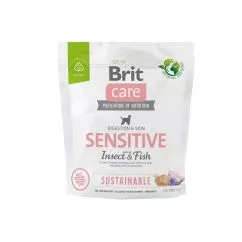 Сухой корм Brit Care Dog Sustainable Sensitive для собак с чувствительным пищеварением, с рыбой и насекомыми, 1 кг (172187)