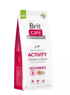 Сухой корм Brit Care Dog Sustainable Activity для собак с повышенной активностью, с курицей и насекомыми, 3 кг (172192)
