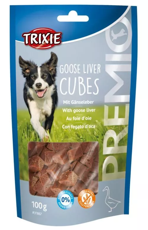 Trixie Premio Guse Liver Cubes Лакомство для собак, с гусиной печенью, 100 г - фото №3