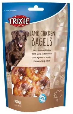 Ласощі Trixie Premio Lamb Chicken Bagles для собак, кільця ягня/курка, 100 г (31707)