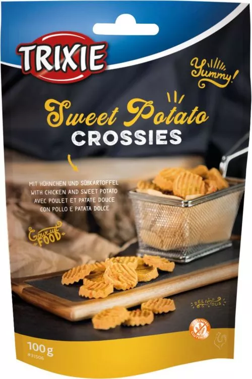 Trixie Sweet Potato Crossies Ласощі для собак, з куркою та солодкою картоплею, 100 г - фото №3