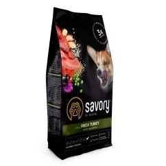 Сухий корм Savory All Breed для стерилізованих собак усіх порід, зі свіжою індичкою, 3 кг (31508)