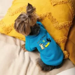 Толстовка Pet Fashion "Peace for Ukraine" для собак, размер M, голубая