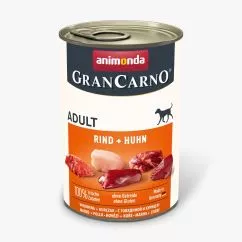 Вологий корм Animonda GranCarno для дорослих собак, з яловичиною та куркою, 400 г (AM-82732)