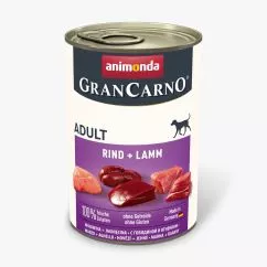 Вологий корм Animonda GranCarno для дорослих собак, з яловичиною та ягням, 400 г (AM-82733)