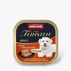 Вологий корм Animonda Vom Feinsten для дорослих собак, з яловичиною та курячим філе, 150 г (AM-82301)
