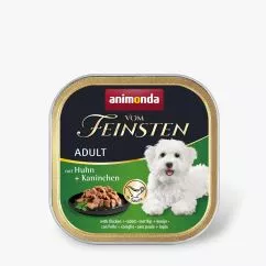 Вологий корм Animonda Vom Feinsten для дорослих собак, з куркою і кроликом, 150 г (AM-82309)