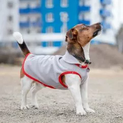 Жилет Pet Fashion «Fleecy» для собак, розмір M, сіро-червоний