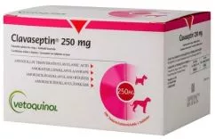 Смачні таблетки Vetoquinol  з антибіотиком КЛАВАСЕПТІН (Клавасептин) 250 мг (001978)