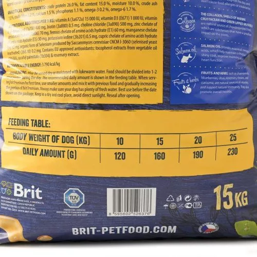Brit Premium Adult M 15 kg сухой корм для взрослых собак средних пород - фото №5